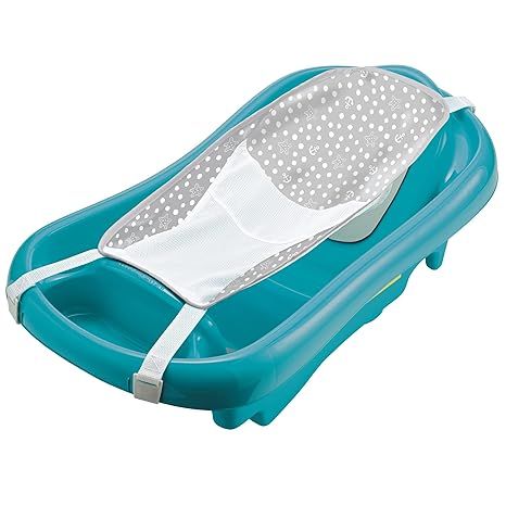 The First Years Newborn to Toddler Baby Bath Tub is a versatile and convenient 3-in-1 baby tub that grows with your child from newborn to toddler. It features a removable sling for newborns, offering extra support and comfort during bathing.