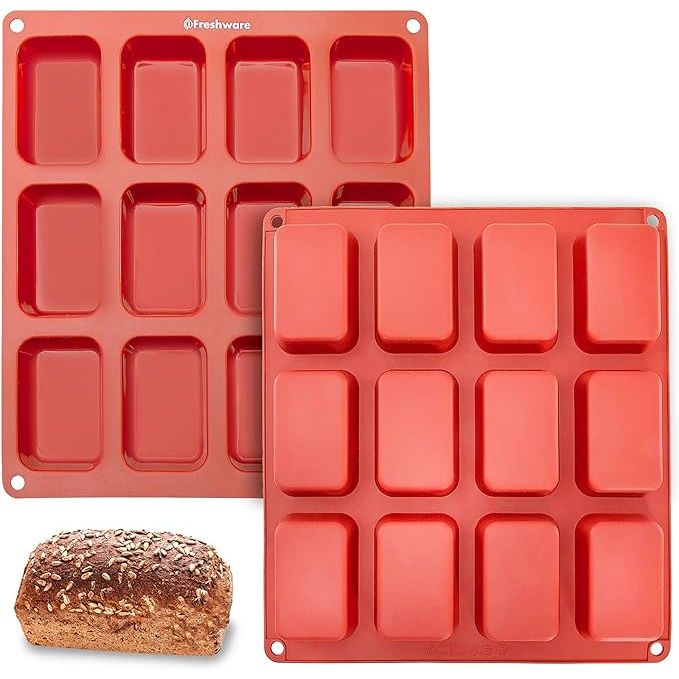 The Freshware Silicone Mini Loaf Pan is a must-have for any baking enthusiast, offering 12 cavities for creating delicious mini breads, brownies, cheesecakes, and more. Crafted from high-quality food-grade silicone, this BPA-free pan is both dishwasher and oven-safe up to 446°F, making it a versatile and durable choice for all your baking needs.