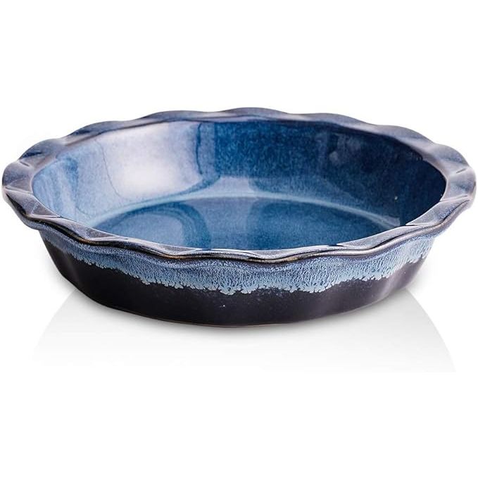 Enhance your baking game with the KOOV Ceramic 9 Inch Pie Plate, a stylish and versatile kitchen essential perfect for baking and serving all your favorite pies and desserts. Crafted from high-quality ceramic material, this pie dish ensures even heat distribution for perfectly cooked crusts and fillings every time.