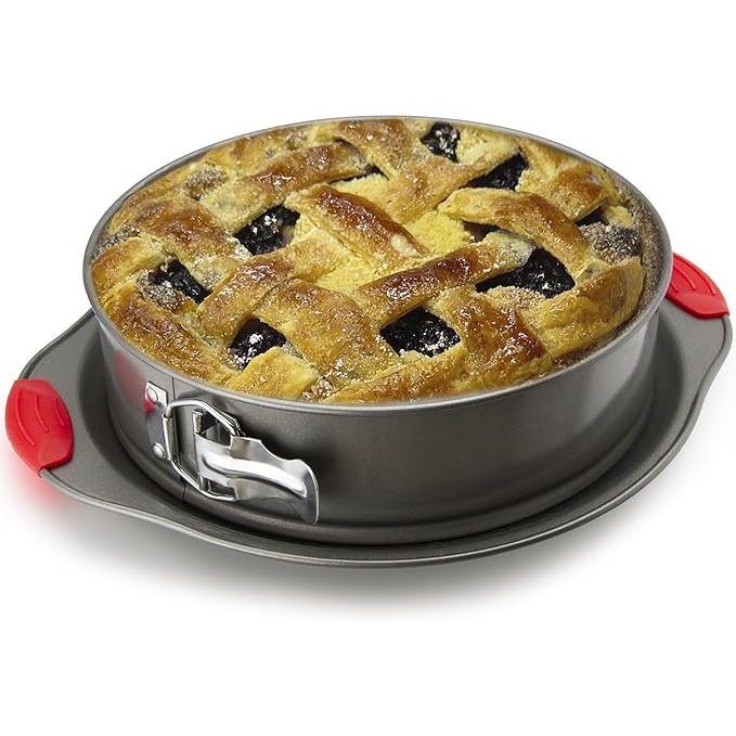 Experience professional-grade baking with the Boxiki Kitchen 10 Inch Nonstick Springform Pan. Designed for making a variety of delicious desserts like cheesecakes, cakes, and pies, this pan features a springform design for easy release without flipping.