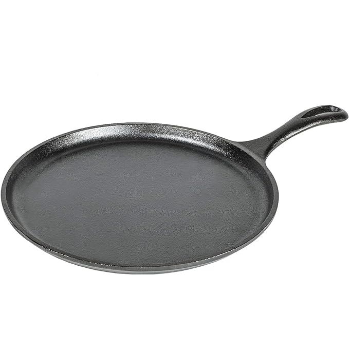 The Lodge L9OG3 Cast Iron Round Griddle is a must-have kitchen tool for cooking enthusiasts. This 10.5-inch griddle is made of durable cast iron and comes pre-seasoned with natural vegetable oil, ensuring a non-stick surface that is ready to use right out of the box. From pancakes to sandwiches, this griddle is perfect for cooking a variety of food