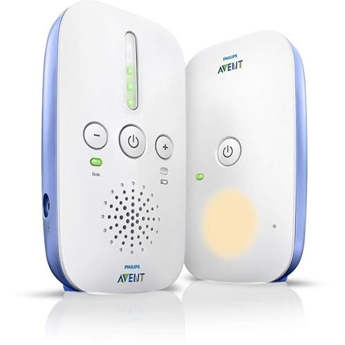 The Philips AVENT Audio Baby Monitor DECT SCD502/10 is a reliable and easy-to-use audio monitoring system for keeping track of your baby while they sleep. This monitor uses DECT technology to provide a secure and interference-free connection, ensuring clear sound quality at all times.