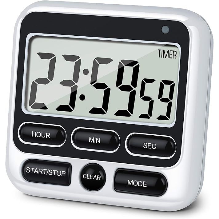 The KTKUDY Digital Kitchen Timer offers both convenience and functionality for your timekeeping needs. With a Mute/Loud alarm switch, you can choose between a loud alarm for guaranteed attention or a quieter option for subtle reminders.