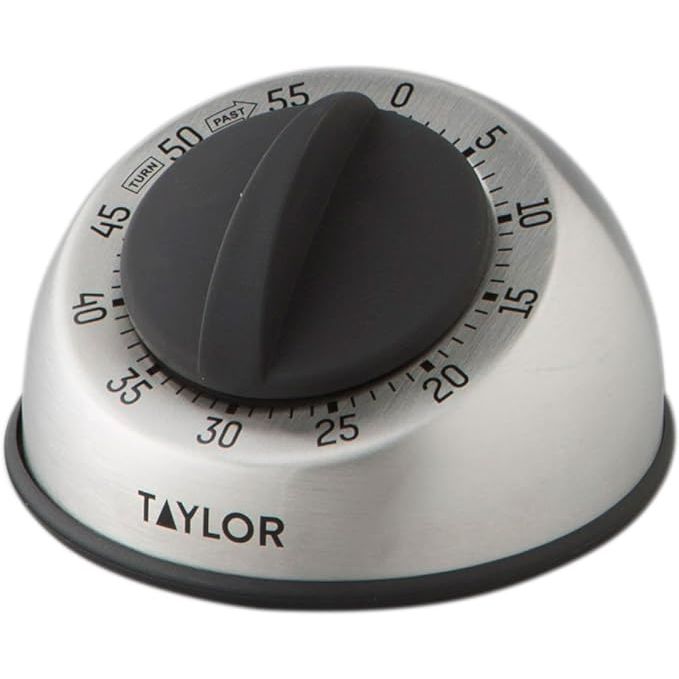 Keep track of your kitchen tasks effortlessly with this essential mechanical timer. Simply twist the dial to set your desired time, and the loud alarm will notify you when time is up. The bold black graphics on the large dial make it easy to see and adjust the settings, ensuring you stay on schedule in the kitchen.