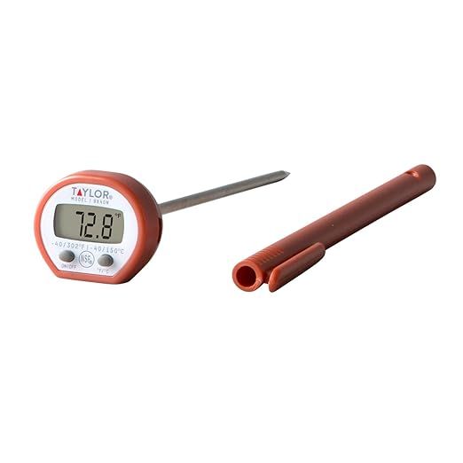 The Taylor Instant Read Digital Meat Food Thermometer is a must-have tool for cooking enthusiasts, BBQ lovers, and professional chefs. Its sleek red design not only provides accurate temperature readings but also adds a touch of style to your kitchen or grilling area.