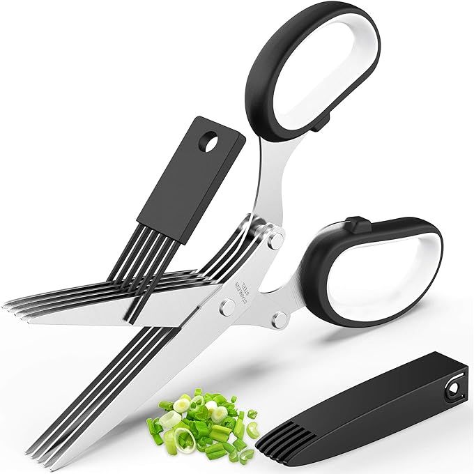 Upgrade your kitchen arsenal with the Herb Scissors Set, a handy gadget designed for effortlessly cutting fresh garden herbs. This set includes herb cutter shears crafted with five sharp, anti-rust stainless steel blades, ensuring durability and precise cutting every time.