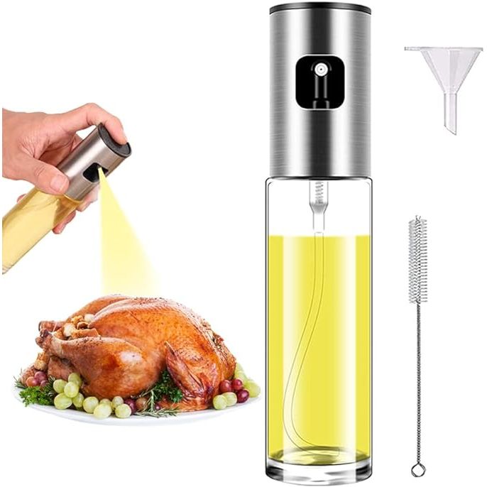 Enhance your cooking experience with the convenient and efficient olive oil sprayer mister. This must-have kitchen gadget allows you to evenly distribute oil while controlling the amount used, promoting healthier eating habits and reducing excess oil.