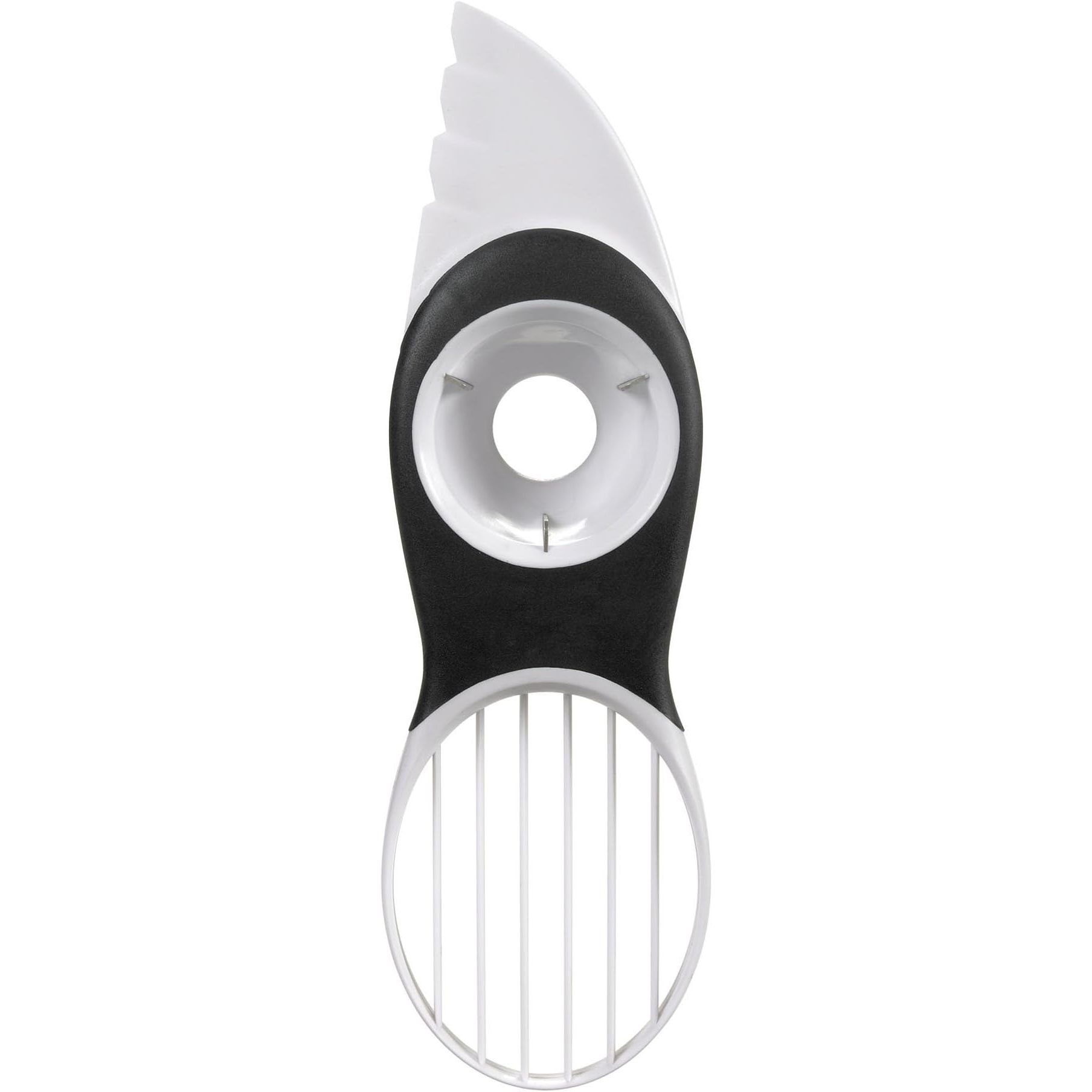 The OXO Good Grips 3-in-1 Avocado Slicer is an essential kitchen tool for avocado lovers, offering a convenient and safe way to slice, pit, and scoop avocados with ease. The durable plastic blade effortlessly cuts through the skin and fruit, while the stainless steel pitter removes the pit with a simple twist.