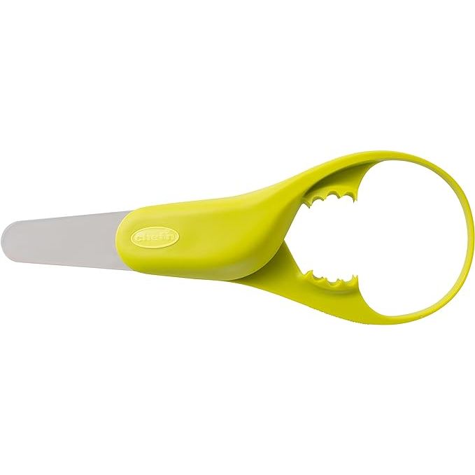 The Chef'n Avoquado 4-in-1 Tool is the ultimate kitchen gadget for avocado lovers, offering four functions in one convenient design. This versatile tool includes a serrated knife for cutting, a pit remover, a scoop for flesh removal, and a masher for guacamole making.