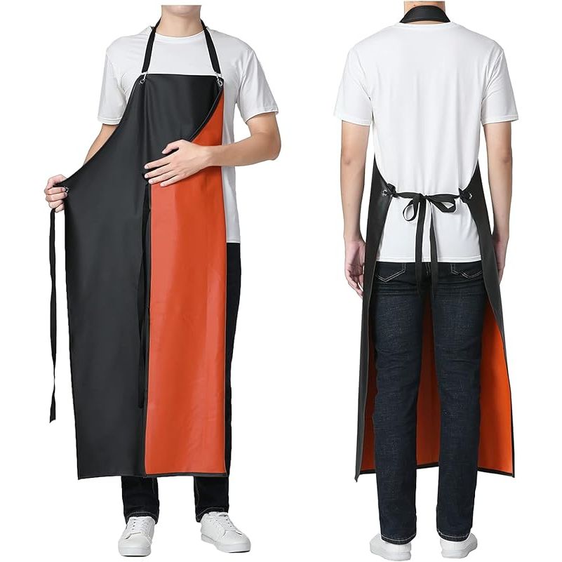 Waterproof vinyl aprons are a must-have for anyone working in settings where liquids and chemicals are a common part of the job, such as in dishwashing, cleaning, butchering, or dog grooming.