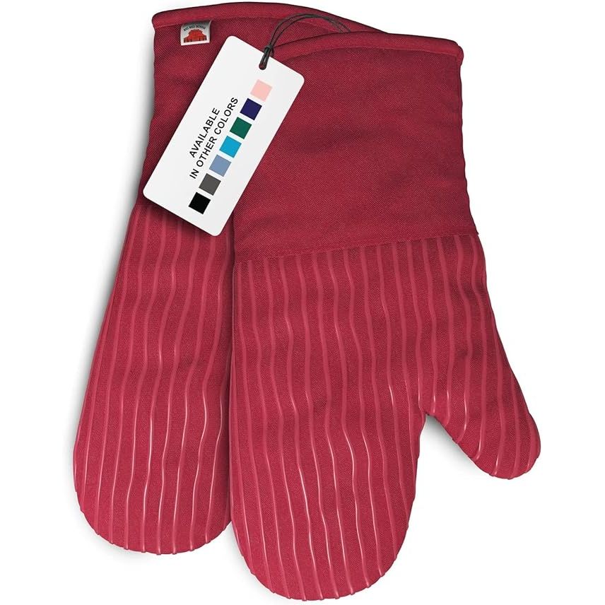 Introducing the Heat-Resistant Oven Mitts in a convenient set of two, perfect for protecting your hands while cooking up a storm in the kitchen. Crafted from robust silicone material, these gloves offer essential heat protection up to an impressive 450°F.