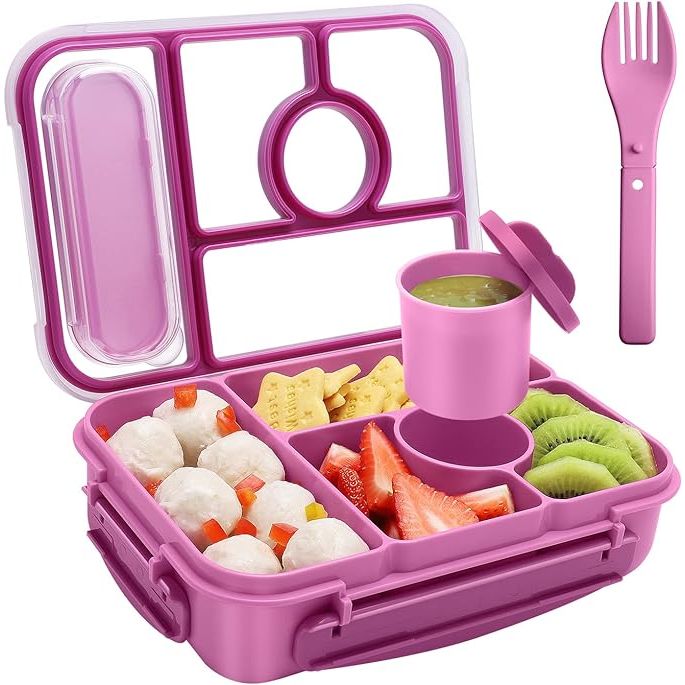 The Bento box adult lunch box offers a convenient and organized way to pack balanced meals for grown-ups. Made of durable, food-safe materials, the Bento box typically features multiple compartments to separate various food items and portions.