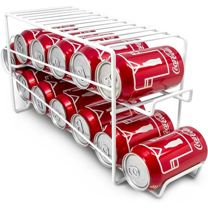 Looking for a convenient storage solution for your favorite beverages? The Sorbus Soda Can Rack Beverage Dispenser is here to save the day! With the capacity to hold up to 12 standard size 12 oz soda cans, this dispenser is perfect for keeping your fridge or pantry organized and clutter-free.
