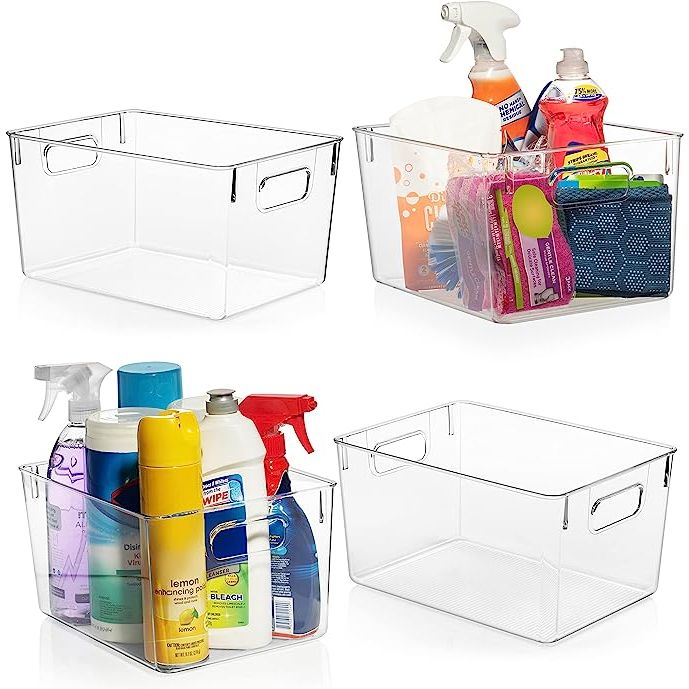 Organize your kitchen, pantry, and fridge with ease using ClearSpace Plastic Storage Bins. These versatile storage solutions are designed to fit seamlessly into cabinets, pantry shelves, and refrigerator compartments, making it simple to categorize and access your items.