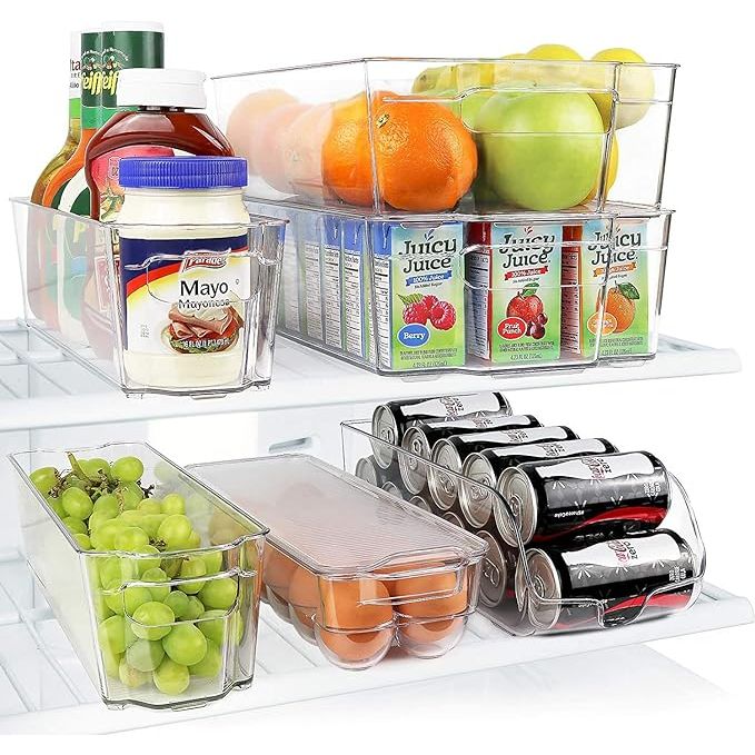 The Greenco Refrigerator Organizer Bins offer a smart solution for keeping your fridge or pantry neat and organized. With a set of 6 durable clear bins and convenient handles, these shatterproof bins are perfect for storing a variety of items.