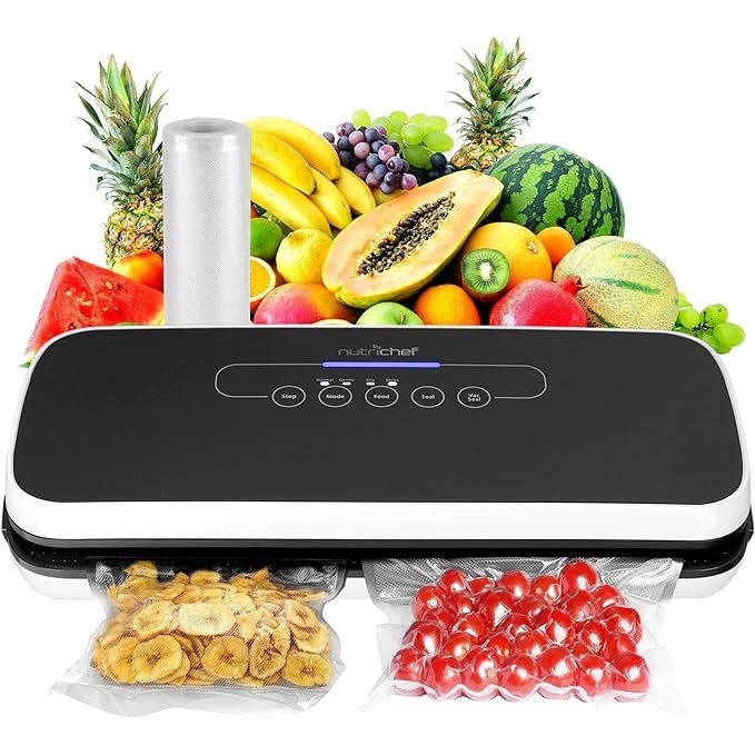 The NutriChef Automatic Vacuum Air Sealing System is a compact and versatile device designed to help preserve food items with ease. This vacuum sealer is equipped with a starter kit and has been lab-tested for efficiency and safety.