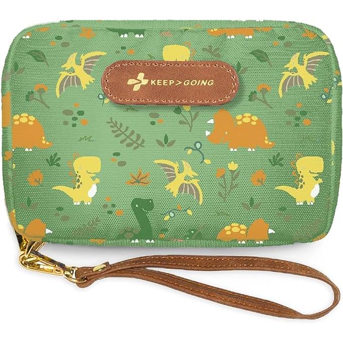 Upgrade your first aid kit for travel to a fashionable and functional one with the KEEP>GOING Small First Aid Kit. Perfect for mom's on-the-go, this cute first aid kit is compact enough to fit into any suitcase, diaper bag, purse, or backpack.