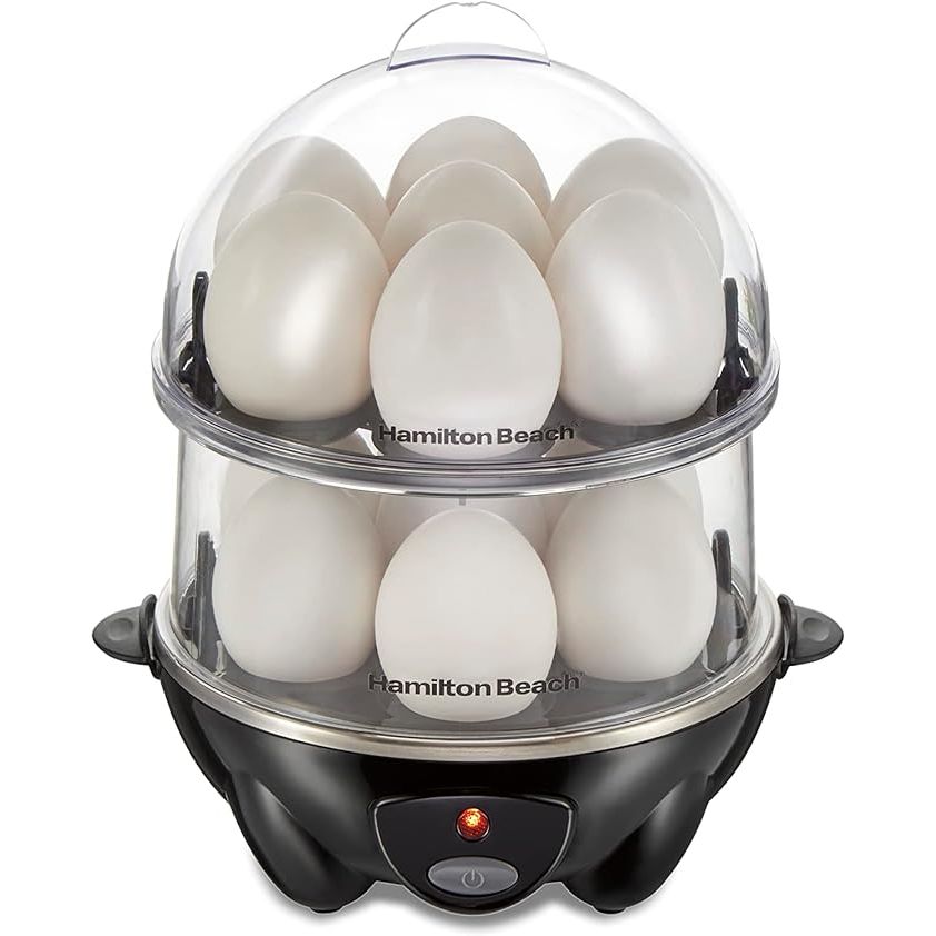 Elevate your kitchen with the multifunctional Hamilton Beach 3-in-1 Electric Egg Cooker, your ultimate culinary companion for effortless and gourmet egg preparation.