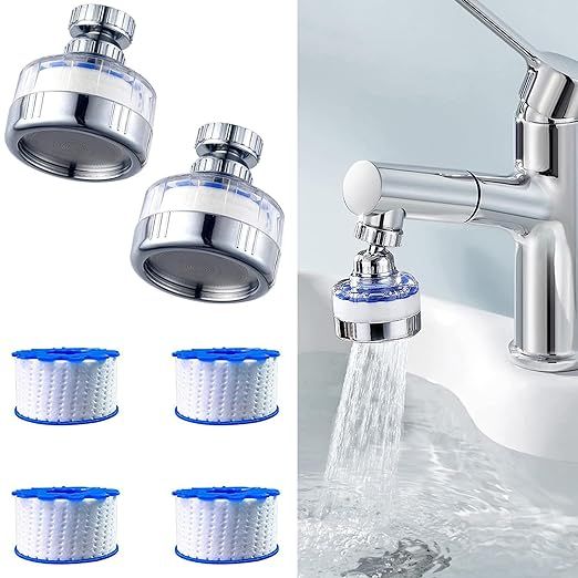 Elevate your home water experience with our premium faucet filter, designed to deliver crystal-clear, purified water straight from your kitchen or bathroom tap. Our state-of-the-art filtration system integrates superior micron-grade PP cotton and mineralization spheres, boasting an impressive 99.