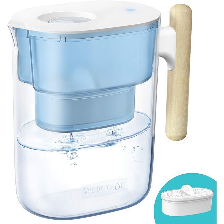 Experience the purity of every sip with the Waterdrop 200-Gallon Chubby 10-Cup Water Filter Pitcher, your ultimate solution to impeccable drinking water. Certified by the NSF for its remarkable efficiency, this filtration powerhouse ensures each glass is not only refreshing but also beneficial to your health.