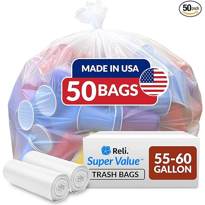 Discover the ultimate solution for your high-volume waste management needs with Reli. SuperValue 55-60 Gallon Trash Bags – proudly crafted in the USA for unmatched quality and performance.