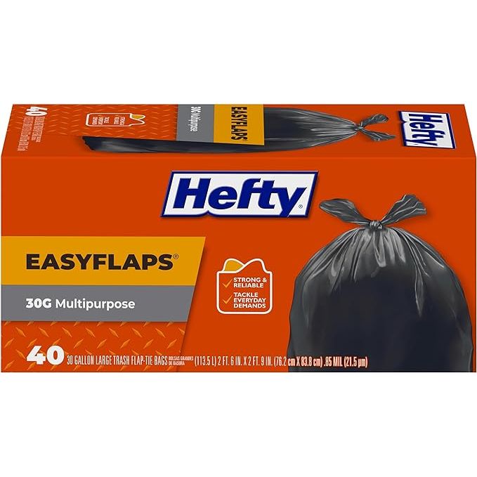 Experience the perfect blend of convenience and durability with Hefty Easy Flaps Multipurpose Large Trash Bags – the ultimate solution for both home and commercial waste management. Designed to snugly fit your 30-gallon trash receptacles, these trash bags are indispensable for managing everyday refuse with ease.