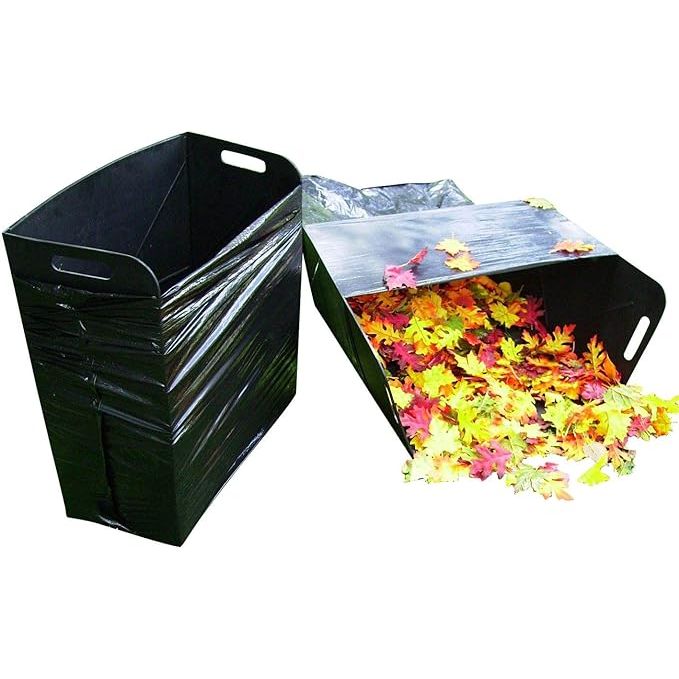The Bag Butler is the perfect solution for quickly and easily filling up 30-42 gallon bags with leaves and debris. With its space-saving design and ease of use, you can say goodbye to the days of bending over and struggling to hold the bag open while you rake. Simply rake right into the bag and watch it fill up in less than a minute.