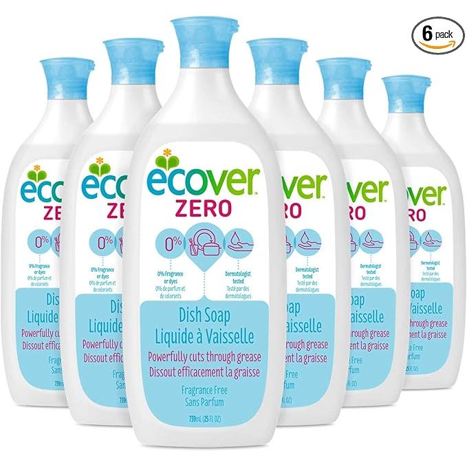 Refresh your dishwashing routine with Ecover Naturally Derived Liquid Dish Soap, a plant-powered and eco-conscious cleanser that brings sustainability to your kitchen without compromising on performance. With a hypoallergenic, fragrance-free formulation, this 25-ounce liquid dish soap caters to delicate skin while caring for the planet.