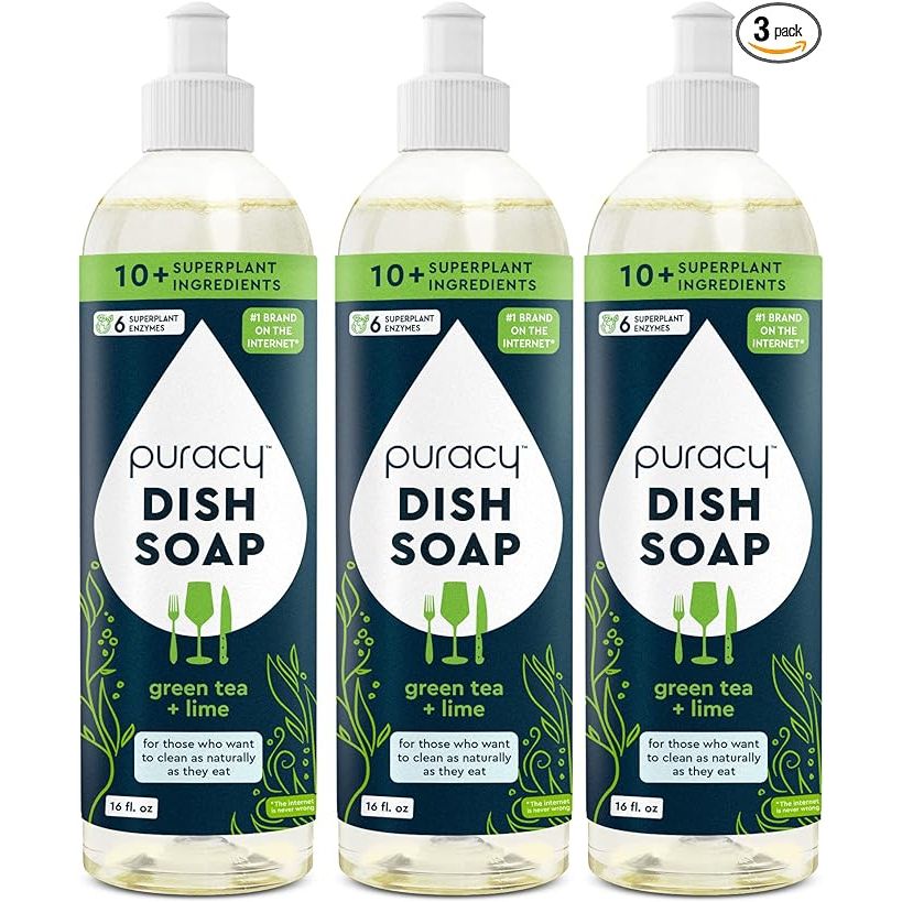 Discover the natural cleaning power of Puracy Dish Soap, infused with the zest of Green Tea & Lime. Our eco-conscious formula boasts a 99.96% plant-based composition, ensuring that every dishwashing session is safe for your hands and kind to our planet.