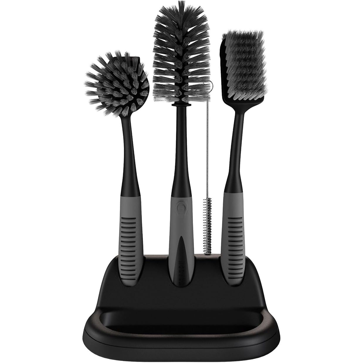 Elevate your kitchen cleaning arsenal with our premium 5-Piece Dish Brush Set, complete with a handy storage holder to keep your space tidy.