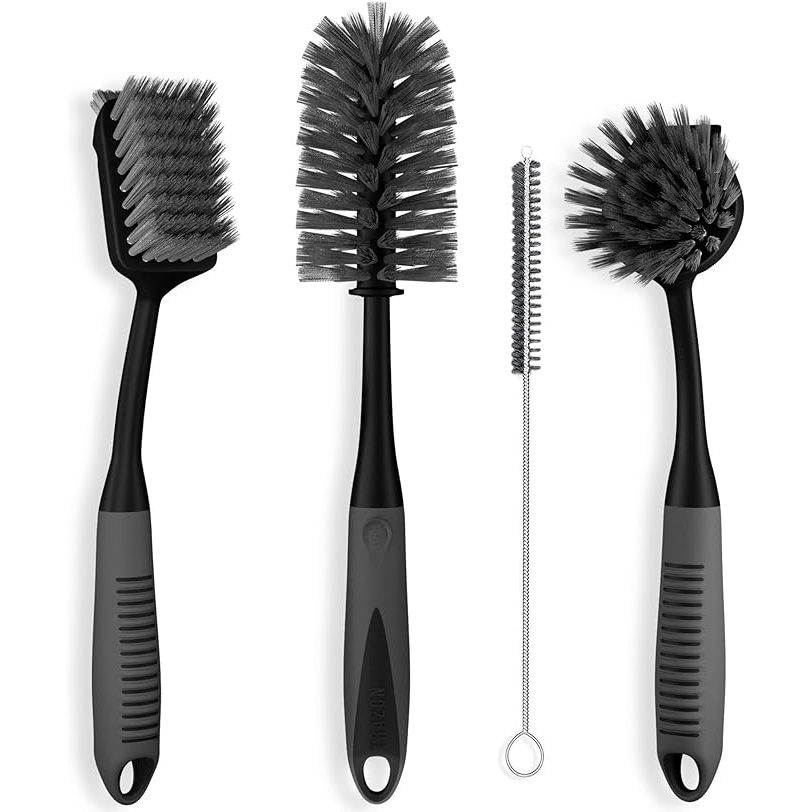 Elevate your kitchen cleaning experience with our premium 4-Piece Dish Brush Set, expertly crafted to tackle every cleaning challenge with ease.