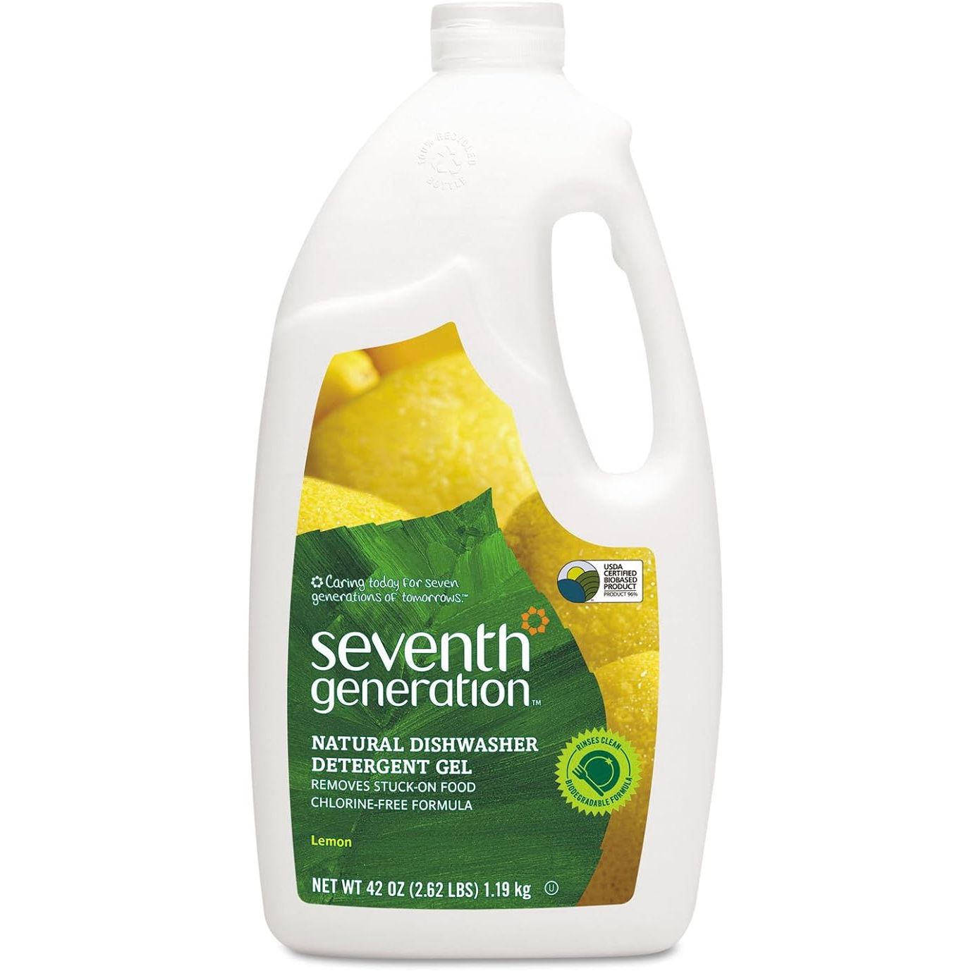 Experience a naturally effective clean with Seventh Generation's Lemon Scent Automatic Dishwashing Gel. Crafted from plant-based ingredients, this dishwashing powerhouse leaves your plates pristine without relying on harsh chemicals.