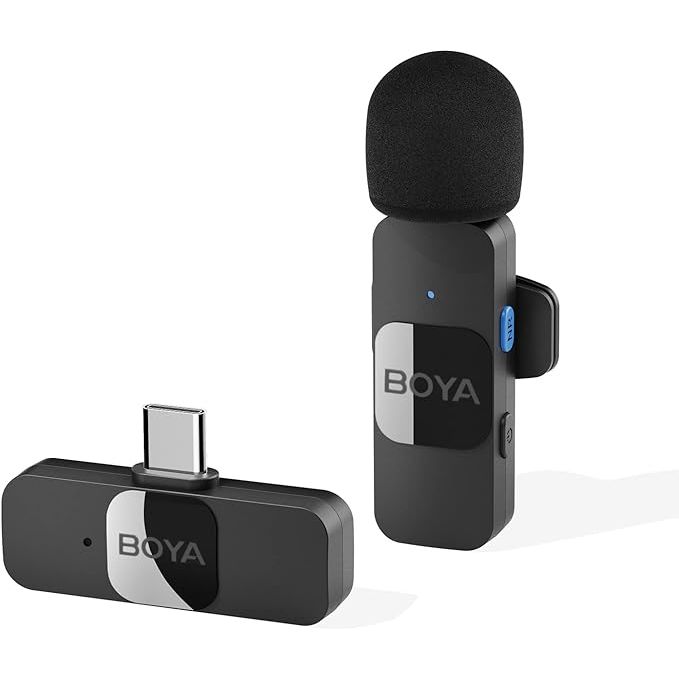 The BOYA Wireless Lavalier Microphone is a compact and versatile external microphone that is designed for use with Android and iOS devices, such as smartphones and tablets. It features a high-quality lapel mic that can easily be clipped onto clothing for hands-free recording.