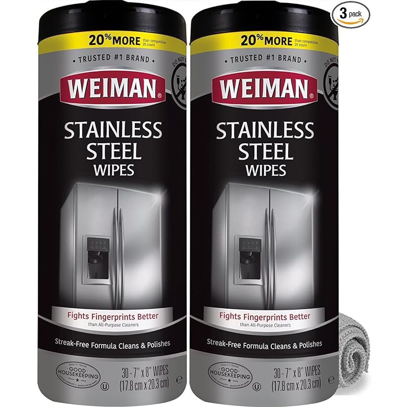Introducing the Weiman Stainless Steel Cleaner and Polish Wipes Bundle – your ultimate must-have for a gleaming, pristine kitchen. Designed to combat the perennial challenge of smudges and stains, these pre-moistened wipes come packed with a powerful formula.