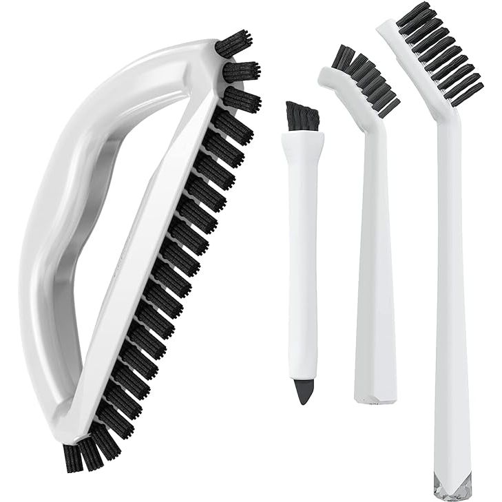 Transform your grout-cleaning experience with The Crown Choice 3-in-1 Grout Cleaning Brush Set – your ultimate ally against stubborn dirt and grime. Tailored for the meticulous homeowner, this innovative toolkit features a quartet of brushes, each boasting ergonomic plastic handles paired with high-performance white bristles.