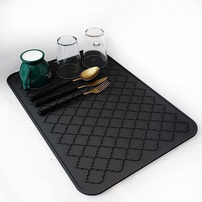 Elevate your kitchen with the sleek and versatile AMOAMI Silicone Dish Drying Mat – the ultimate solution for a streamlined dish-drying process. Crafted with premium, heat-resistant silicone, this durable mat ensures a damage-free drying area for your dishes, glassware, and utensils.