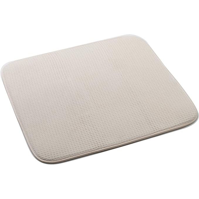 Maximize kitchen efficiency with the Norpro Microfiber Drying Dish Mat, a space-saving solution designed to expedite the drying process of your cookware, glassware, and dishes. With its generous 16 x 18-inch dimensions, this mat accommodates a myriad of kitchen items, streamlining your post-meal clean-up routine.