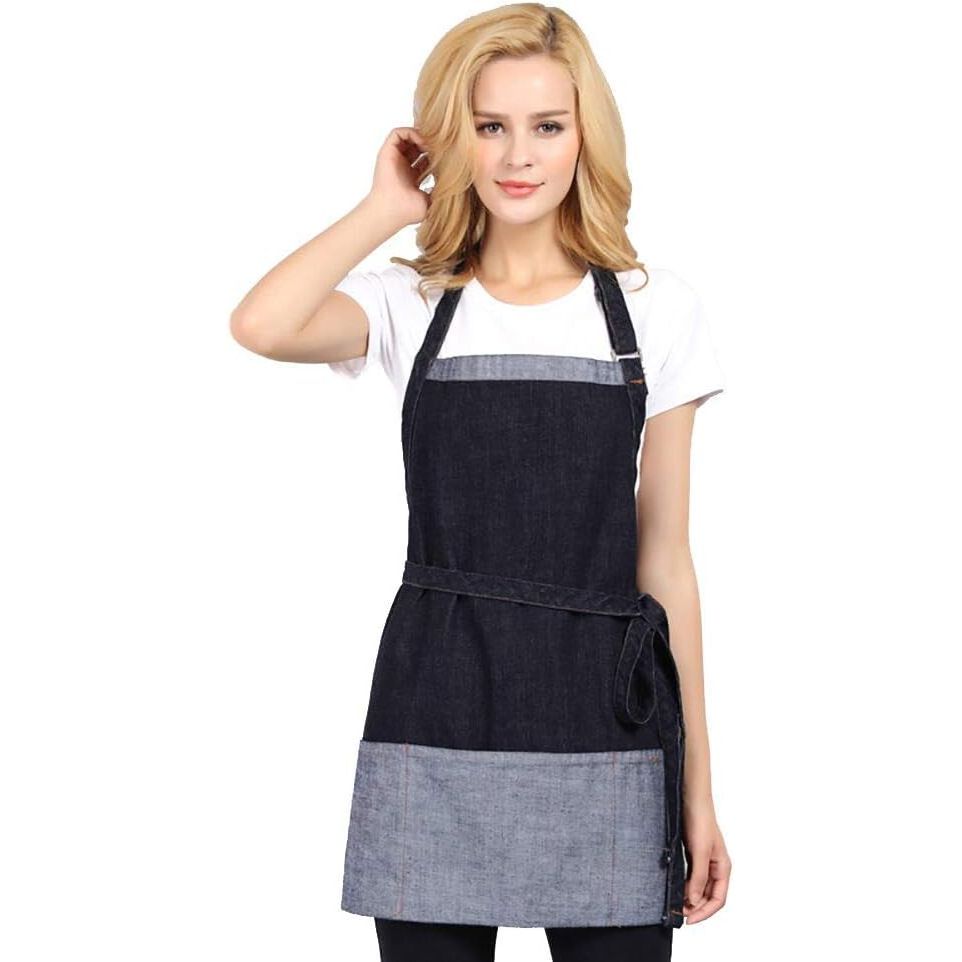 Experience the perfect blend of functionality and fashion with our Premium Cotton Denim Chef's Apron, tailored for the modern culinary artist. Crafted from superior quality cotton denim, this apron is not only a sturdy guardian against spills and splatters but also a statement of sophisticated style that complements any kitchen or restaurant décor.