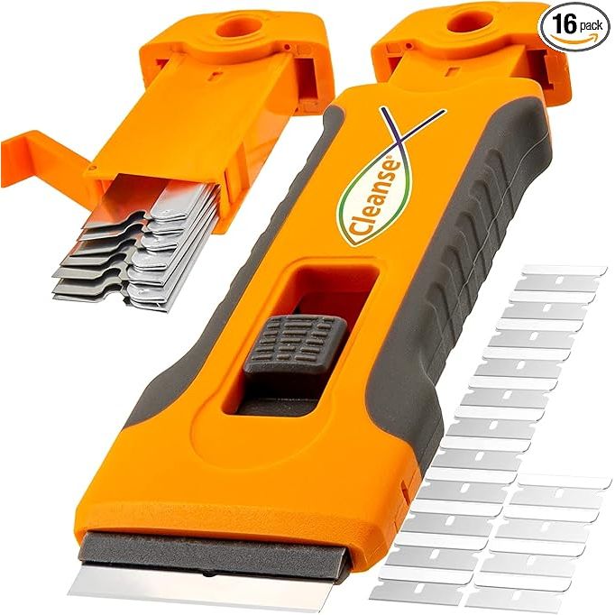 Maximize the longevity and efficiency of your cleaning routine with our premium Razor Blade Scraper Tool. Boasting an impressive set of 15 additional blades, this tool is the epitome of durability and cost-effectiveness.