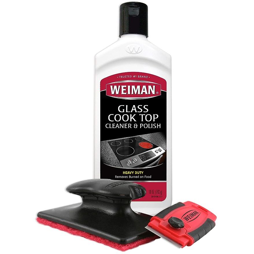 Transform your glass cooktop into a glistening centerpiece of your kitchen with the Weiman Cooktop and Stove Top Cleaner Kit. A marvel of cleaning prowess, this kit comes complete with a potent 10 oz. cleaner and polish engineered to obliterate even the most stubborn baked-on food, grease, and grime.