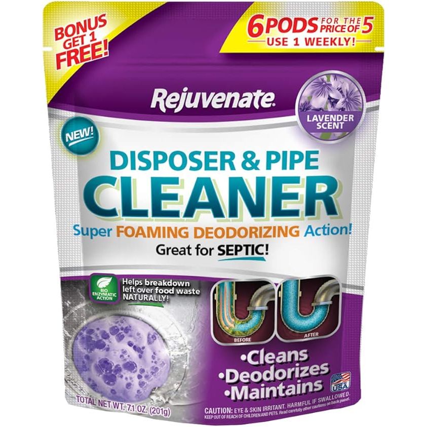 Discover the power of freshness with Rejuvenate's advanced Garbage Disposal and Drain Pipe Cleaner, your go-to solution for banishing unwanted odors and maintaining the pristine condition of your kitchen areas.