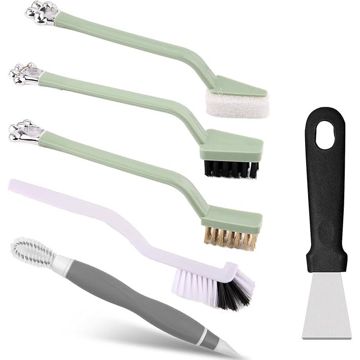 Upgrade your kitchen cleaning regimen with the versatile 6Pack Kitchen Cleaning Brush Set, engineered to effortlessly target tough grime and dirt throughout your culinary space.