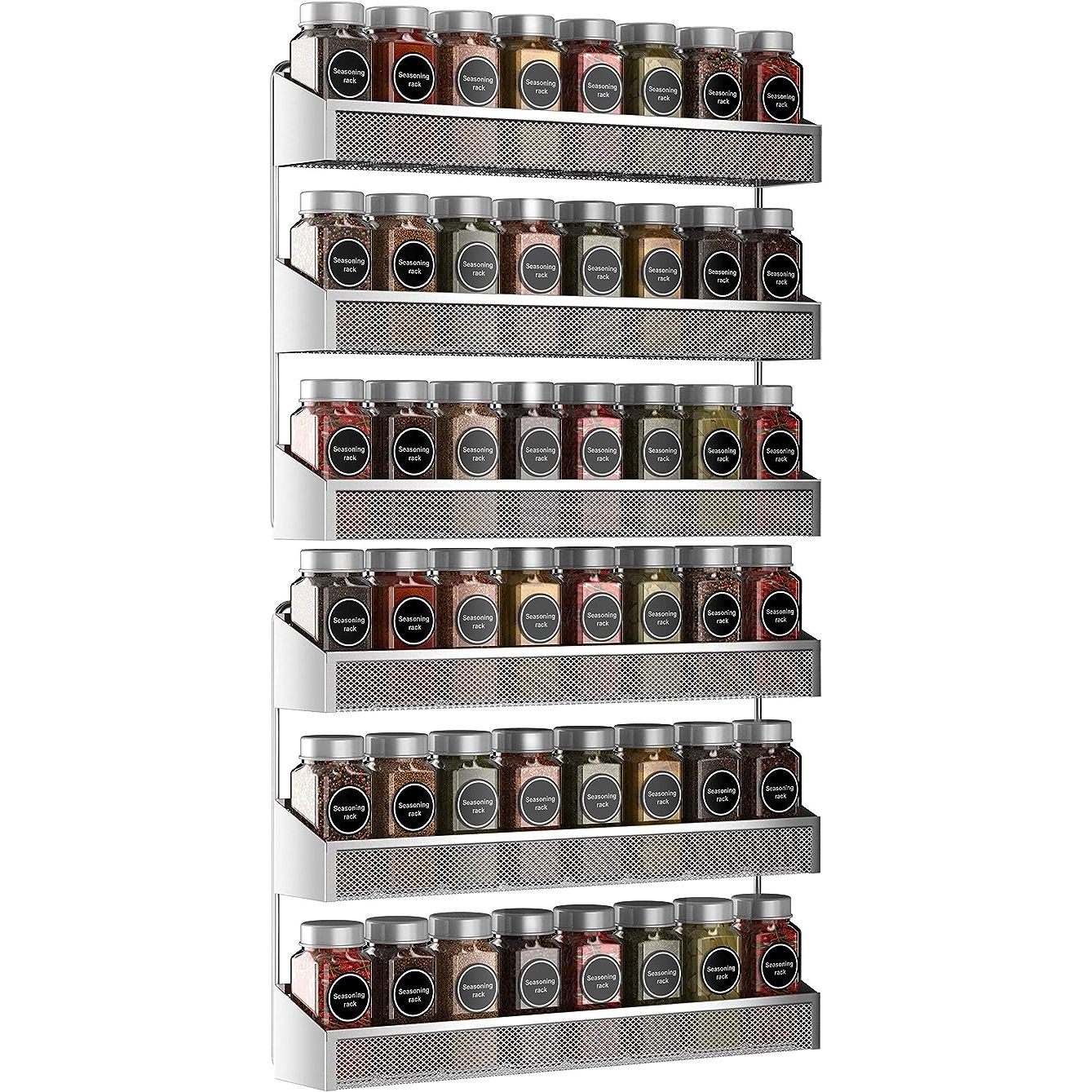 Elevate your home organization with the Auledio 2 Pack Spice Rack Organizer – the ultimate storage ally for your culinary corner, bathroom, or pantry. Designed to harmonize with any interior, these twin three-tier racks offer an ingenious way to neatly sort spices and assorted sundries.