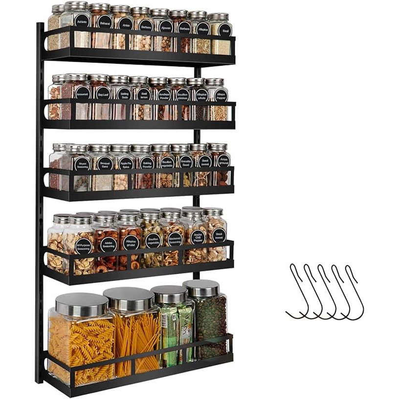 Maximize your kitchen's efficiency and style with the X-cosrack Wall Mount Spice Rack Organizer. Designed with a five-tier structure, this innovative rack is flexible to your storage needs, featuring adjustable shelving to accommodate all sizes of spice jars, bottles, and containers.