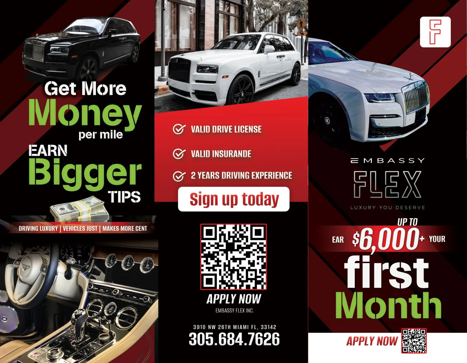 Embassy Flex offers a premier transportation experience that sets a gold standard for luxury and professionalism. With a team dedicated to impeccable service, Embassy Flex ensures each ride is an event in itself. The customer service, led by the commendable Briana, is consistently rated as five-star due to her attentive and personalized approach to reservations and client care. Behind the wheel, their drivers, such as the highly praised Manny, add a personal touch that elevates the travel experience. Clients feel a sense of ownership and relaxation, akin to being in their own vehicle.