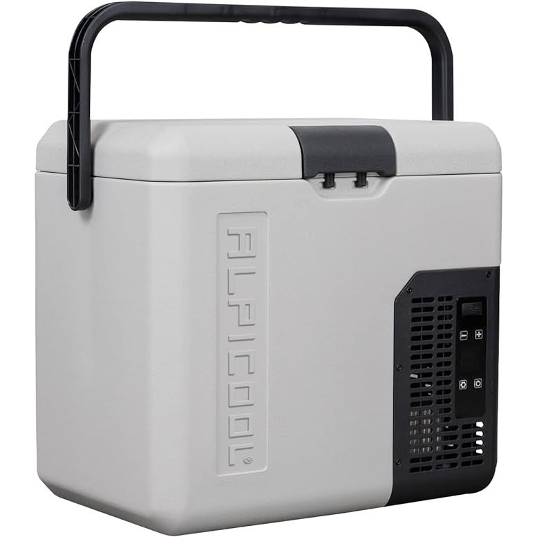 The Alpicool P18 Portable Fridge is a compact and efficient 12-volt car refrigerator that is perfect for use while fishing, camping, or traveling in an RV, truck, or boat. With a capacity of 19 quarts, this portable fridge can hold up to 25 cans of soda or beer, making it ideal for keeping food and drinks cold on the go.