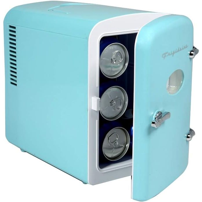 Discover the perfect blend of vintage charm and modern convenience with the Frigidaire EFMIS175-BLUE Portable Mini Fridge. This chic, travel-friendly cooler epitomizes versatility with its retro blue aesthetic that is sure to turn heads.