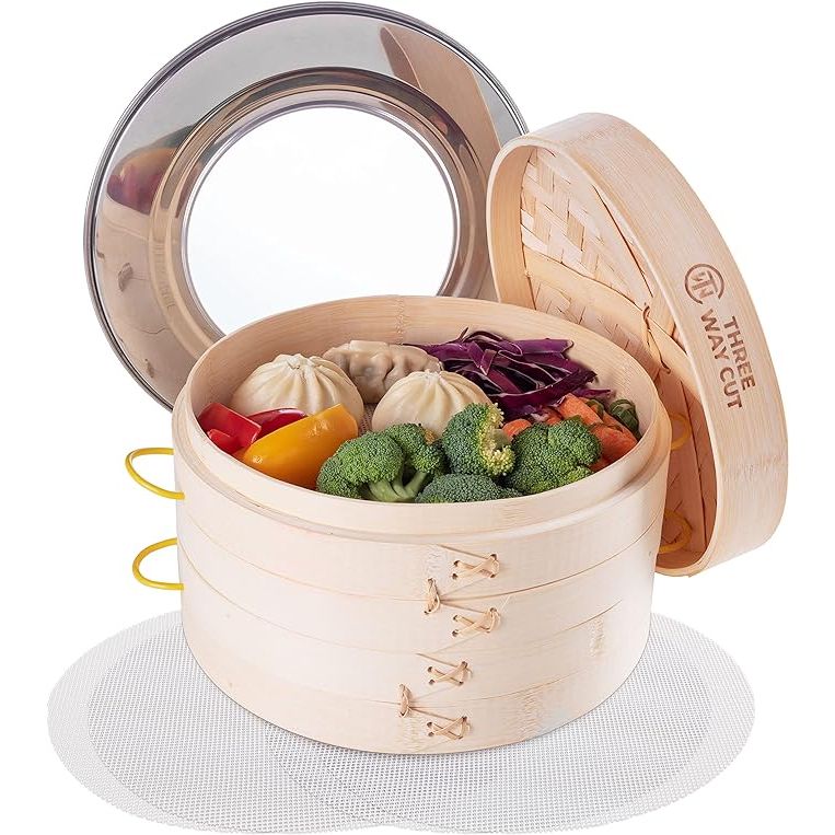 Experience the authentic essence of Asian cuisine right in your kitchen with our premium Bamboo Steamer, a true culinary essential. Crafted from 100% natural bamboo, our 10-inch, 2-tier steamer is not only environmentally friendly but also meticulously designed to deliver an evenly heated, moisture-rich steaming experience.