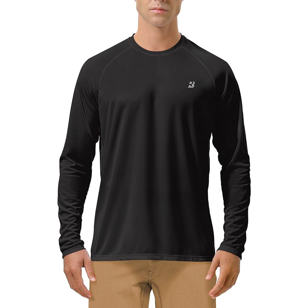 The Roadbox Men's UPF 50+ UV Sun Protection Shirt is designed to help protect you from the harmful effects of the sun while engaging in outdoor activities such as fishing, hiking, swimming, and running.