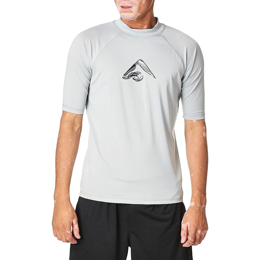 The Kanu Surf Men's Mercury UPF50 Short Sleeve Sun Protective Rashguard Swim Shirt is designed to keep you safe from the sun while enjoying water activities. Made from a combination of polyester and spandex, this shirt offers UPF 50+ protection, blocking out 98% of harmful UV rays.